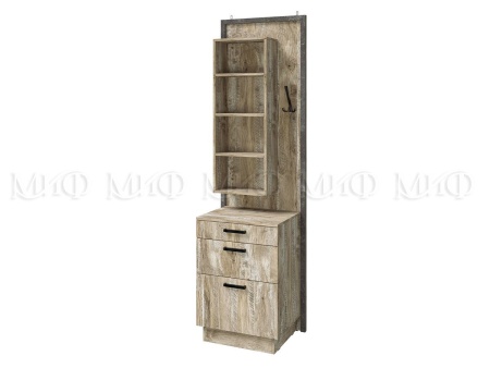 Прихожая Амалия (Ш-1750 × В-2016 × Г-490 мм) Дуб Юкон/Бетон Темный